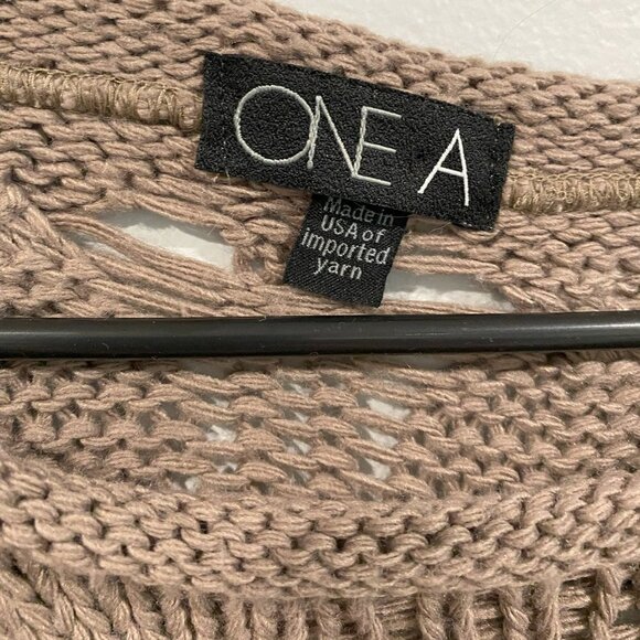 One A Light Brown Knit Long Sleeve Sweater - Size XS - Picture 3 of 6